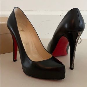 Christian Louboutin Black Zip Pump